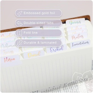 Letras Holográficas, Diario Bíblico, Herramienta de Estudio, <span class=keywords><strong>Apócrifos</strong></span> Cristianos Católicos, Etiquetas de Índice, Laminado Brillante con Cambio de Color Arcoíris - Product Image 3