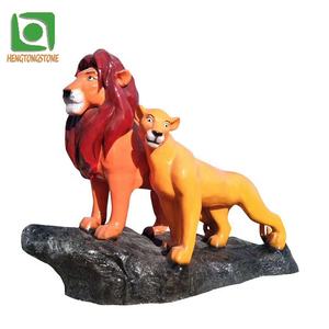 Hermosa decorativa de fibra de vidrio de dibujos animados el <span class=keywords><strong>Rey</strong></span> León estatua de resina - Product Image 1