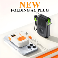 Batterie externe numérique 20000mAh avec affichage de puissance, charge sans fil 22.5W, 110 * 68 * 36.5mm, 345g, en ABS et PC, certifiée CE FCC