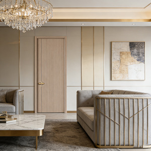 Porte en bois massif avec cadre, <span class=keywords><strong>vente</strong></span> chaude d'usine, porte en bois moderne de haute qualité en MDF/HDF pour maisons et chambres d'hôtel - Product Image 1