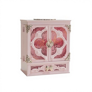 Organizador de Maquillaje Acrílico con <span class=keywords><strong>Espejo</strong></span> LED de Tres Colores, Diseño de Mariposa, Gran Capacidad, Regalo para <span class=keywords><strong>Chicas</strong></span> y Amigas - Product Image 1