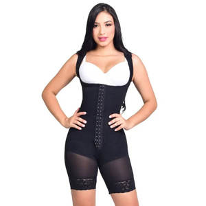 Fajas Short Con 3 Niveles De Compresión Colombiana POWERNET Faja Moldeadora Alta Compresión Butt Lift Tipo Corto Con Silicona - Product Image 1