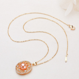 Collar con Colgante de Perla Edison Chapado en Oro y Cobre al por Mayor, Joyería para Transmisión en Vivo - Product Image 3