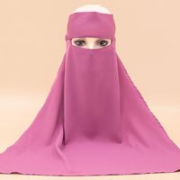 Niqab musulman saoudien arabe élégant, hijab couvrant tout le visage, tissu Nida, voile islamique, niqabs pour femme