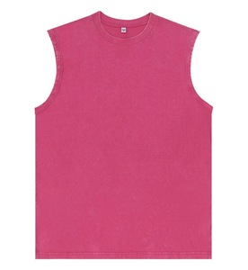 2024 Trendy Oversized Tie-Dye Cotton Summer Tank <b>Top</b> <b>Distressed</b> Washed Vintage Loose Fit Quick Dry Breathable Unisex - Product Image 4