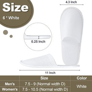 Pantuflas de Hotel para Niños, Desechables, Blancas, de Felpa Coral, Punta Cerrada, con Logotipo Personalizado, Venta al Por Mayor de Fábrica - Product Image 6
