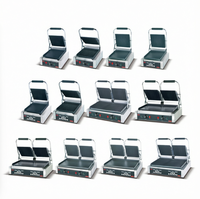 Großhandel Elektronischer Tischgrill, Kommerzieller Doppelplatten-Kontaktgrill, Haushalts-Panini-Grill aus Edelstahl, Einfache Reinigung, CE-zertifiziert