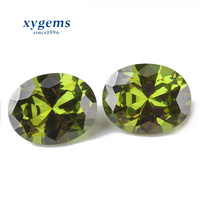 Pierres précieuses de forme ovale en vrac créées en laboratoire en zircon cubique CZ de différentes couleurs