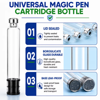Viales de Vidrio Estériles Desechables de 3 ml Sellados Individualmente con Tapa de Aluminio y Tapón de Goma, Contenedor de Almacenamiento Médico