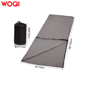 Saco de dormir para adultos Woqi, gris, rectangular, tipo sobre, a prueba de viento, de poliéster, longitud estándar, para uso en exteriores con clima frío. - Product Image 2