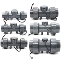 Débitmètre à effet Hall à turbine à pales SEA ZJPVC-DN50, sortie impulsionnelle 24V, compteur, connexion 63mm pour l'aquaculture