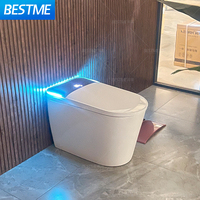 Nouvelle toilette électrique intelligente à style moderne, avec buses auto-nettoyantes réglables, installation facile, toilettes chauffées instantanément pour villa