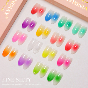 Set de Polvo Sólido para Uñas Vinimay Ombre, 16 Colores, Logotipo Personalizado, Pigmento Degradado, Paleta de Polvo Sólido para Arte de Uñas - Product Image 5