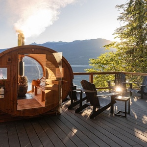 <span class=keywords><strong>Sauna</strong></span> de <span class=keywords><strong>Barril</strong></span> de Madera Maciza de Alta Calidad para Relajación al Aire Libre en Venta Directa de Fábrica - Product Image 5