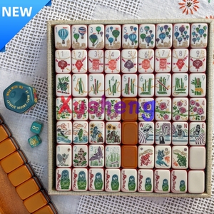 Pre-Sale 165 Luxury Acrylic Carved American Mahjong Set Walk With Me Crisloid New Products for 4-Person Casino <strong>Entertainment</strong> - Product Image 1