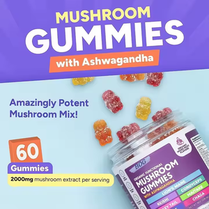 Gomitas de Hongos Orgánicos de Mi Fábrica con Ashwagandha, Mezcla Funcional de Hongos 8 en 1 para el Apoyo Inmunológico y Mental - Product Image 3
