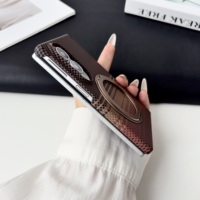Étui de téléphone magnétique à carreaux en fibre de carbone avec protection à 360° °   Support rotatif avec charge sans fil pour Samsung Galaxy Z Fold 8 7 Series