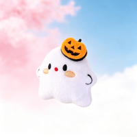 Pièces de décoration en peluche DIY pour chaussettes et chaussures pour enfants, motifs fantômes et citrouilles de dessin animé mignons et amusants pour Halloween, accessoires d'ornement en peluche pour filles