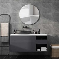 Miroir mural décoratif rond en acrylique, style Art Déco léger et luxueux, miroirs muraux décoratifs classiques, miroirs circulaires autocollants
