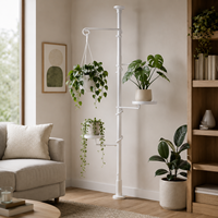Porte-manteau d'intérieur moderne, tringle à tension métallique réglable, jardinière verticale suspendue, gain de place, décoration maison et jardin