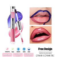 Personnalisation de marque privée OEM, vente en gros, gloss à lèvres liquide minéral double embout pelable de haute qualité, hydratant longue durée