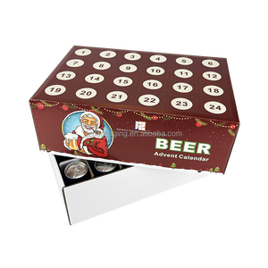Handmade Custom Beer Advent Calendar <strong>Boxes</strong> From China <strong>Supplier</strong> Fashion Corrugated Kraft Gift Box with UV Foil Paper Material - Product Image 2