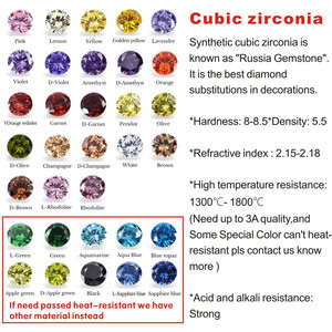 Bán buôn Cubic Zirconia vòng cắt AAA đầy màu sắc CZ đá chịu nhiệt đúc lỏng đá quý đối với trang sức - Product Image 2
