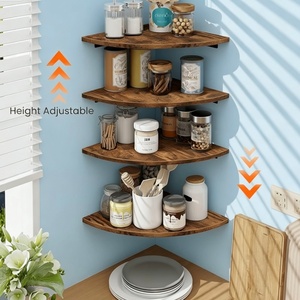 <span class=keywords><strong>Étagère</strong></span>s murales flottantes incurvées de 12 pouces en gros, fabriquées en usine, disponibles en plusieurs couleurs, <span class=keywords><strong>étagère</strong></span>s murales en bois avec trous pour câbles - Product Image 4