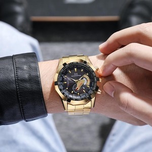 Montre <span class=keywords><strong>à</strong></span> quartz non mécanique pour hommes, avec bande en acier E-02006-New, avec <span class=keywords><strong>calendrier</strong></span> étanche, pour les affaires et les loisirs - Product Image 2