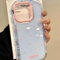 Coque personnalisable antichoc en PC transparent effet gelée, motif pois et lettres, nouvelle couleur, très tendance pour iPhone 18 17 Pro Max
