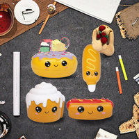 Lot de 4 jouets Squishy Kawaii : Donut, Gâteau, Pizza, Tasse à Café – Anti-stress à remontée lente et parfumés – Cadeau unisexe pour enfant