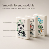 Tuiles de Mahjong américaines personnalisées, motif panda, 152 pièces, avec tuiles Joker et tuiles vierges pour les soirées de jeu en famille
