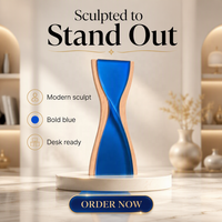 Trophée personnalisé en bois massif et cristal, écologique, pour la reconnaissance des employés d'entreprise, cadeaux promotionnels pour salons professionnels