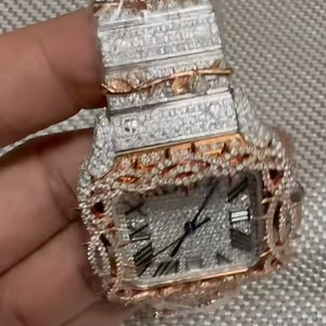 Moissanite Diamond Watch Ice-cut Luxury Watch High-end Premium <b>Automatic</b> Watch Customizable VVS Moissanite Diamond Ice-cut Watch - Product Image 3