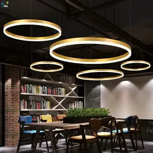 Contemporary Minimalist Circle Hanging Decorative Ceiling Round Pendant Lights Nordic Modern Design Ring Led Chandeliers