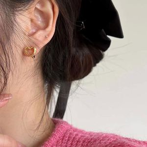 Dylam S925 <b>Silver</b> Hoop Earrings Tiny Chic Small Heart <b>Huggie</b> Hoop Earrings for Women Girls 18K Gold Plated - Product Image 3