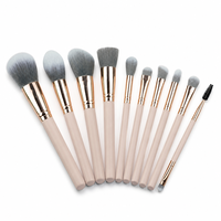 Ensemble de pinceaux de maquillage JLY avec logo personnalisé, poils ultra-doux pour des looks de maquillage exquis, kit de pinceaux cosmétiques