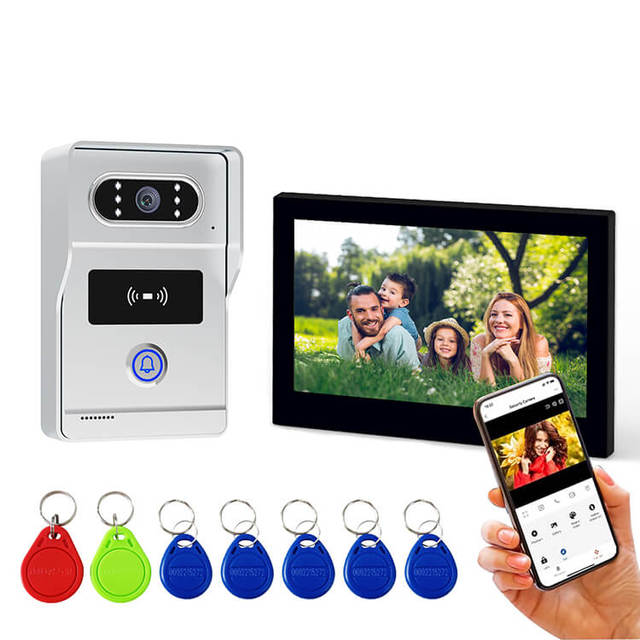 IP65 Waterproof 7-Inch WiFi Villa Video Intercom System Tuya APP Controls the IR Night Vision Doorbell Kit