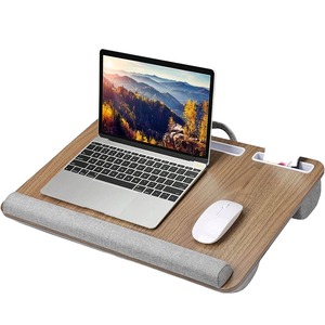 Soporte Plegable para Portátil Jumon con Diseño de Madera - Soporte Portátil para Cámara con Cojín - Reposamuñecas Compatible con Portátiles de hasta 17 Pulgadas de Bambú - Product Image 1