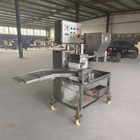 Machine automatique de fabrication de galettes de viande de bœuf en acier inoxydable 304, avec pompe moteur et roulement, facile à utiliser, haute capacité 70-180 kg/h