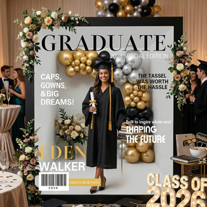 บูธถ่ายรูปงานเลี้ยงแบบวอล์กอินขนาด 6.5x7.5 ฟุต ให้ทุกแขกกลายเป็นดาราบนปกนิตยสาร - Product Image 4