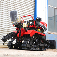 Pengiriman Gratis Traktor Crawler Multifungsi Pertanian Bersertifikasi EPA, Mesin Pemotong Rumput Mini, Rotary Tiller, Cultivator, Pompa, Gearbox 4