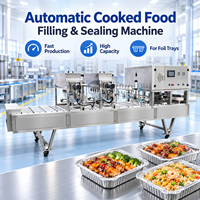 Machine de remplissage automatique à grande capacité pour aliments cuits, à moteur électrique pneumatique à engrenages, pour grains et feuille d'aluminium, production rapide