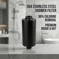 Filtre de douche en acier inoxydable 304, élimine le chlore et les métaux lourds, protège la peau et les cheveux, réduit les allergies et l'acné, utilisation domestique facile