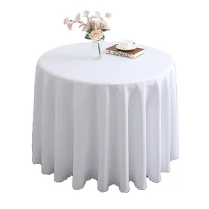Custom Made Cheap Various Sizes Polyester Round Tablecloths Elegant Table Cover Bulk For Hotel Restaurant Wedding Dinner