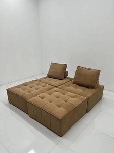 KEHUI Canapé compressé Belles mesures à carreaux intégrales Tofu et entrepôts Bloc vidéo Expansif <span class=keywords><strong>sur</strong></span> canapé d'angle compressé - Product Image 4