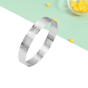 Anneaux de tarte perforés personnalisés pour la cuisson moule à pâtisserie en métal pour dessert français petite tarte aux fruits croûte <span class=keywords><strong>cercle</strong></span> tartelette - Product Image 5