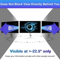 Filtre de confidentialité bidirectionnel anti-lumière bleue et anti-rayures, amovible, pour moniteur de bureau AOC 27 pouces 16:9