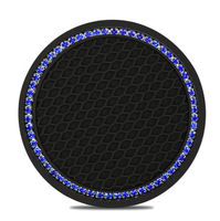7cm rutsch feste Auto-Wasserbecher-Pad Diamant-Strass-Gummi matte für Flaschen halter Untersetzer Anti-Rutsch-Getränke halter