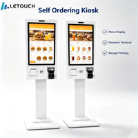 Kiosco de Autoservicio con Pantalla Táctil Android de 24 Pulgadas, para Pedidos, con Impresora Térmica de Recibos, para Restaurantes de Comida Rápida